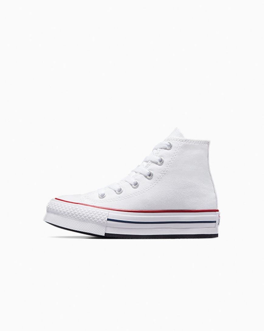 Sapatos Plataforma Converse Chuck Taylor All Star Lift Cano Alto Menina Branco Vermelhas Escuro Azul Marinho | PT Y08T910